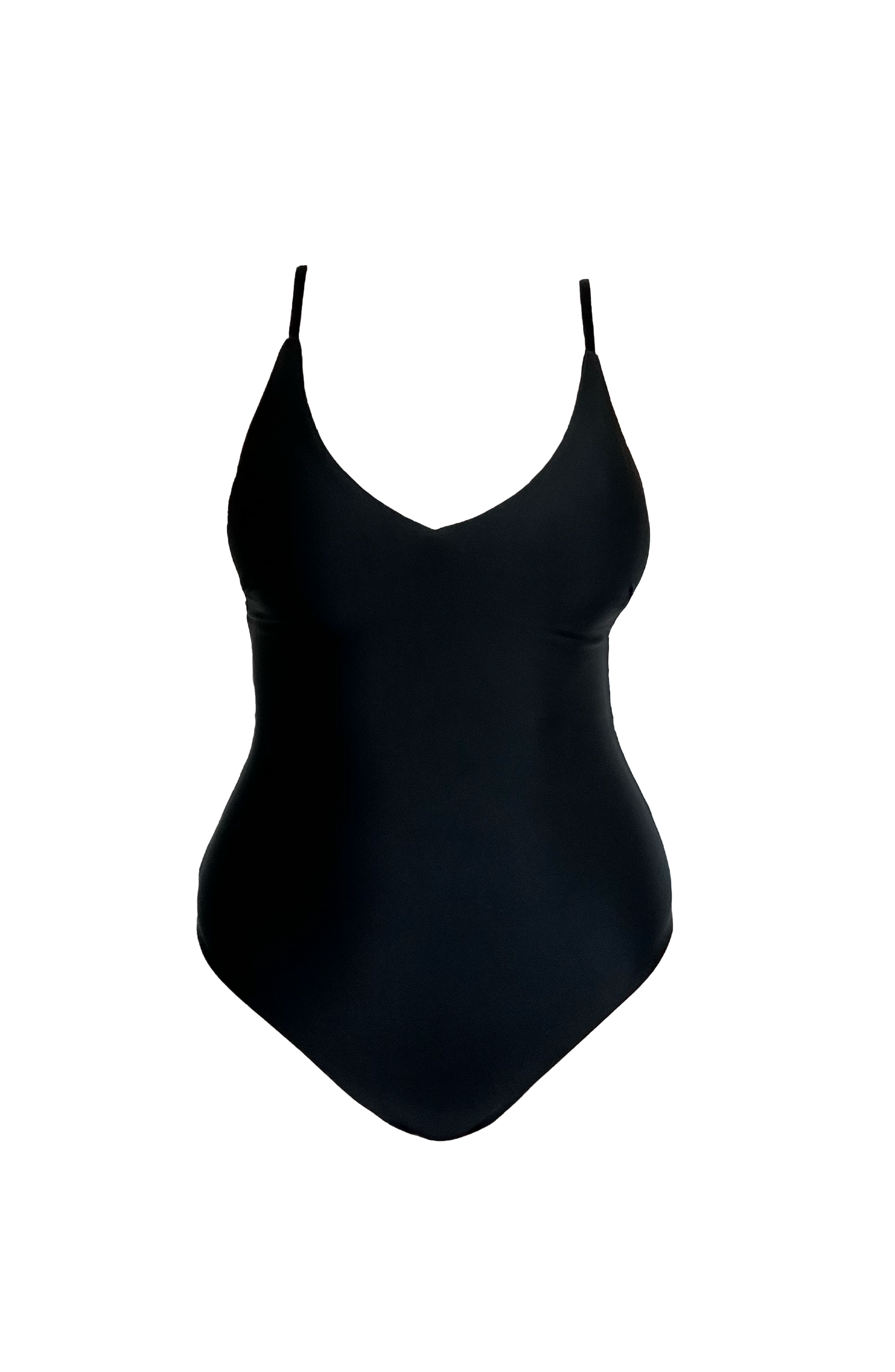 Black swimsuit on a white background