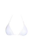 White triangle bikini top on a white background