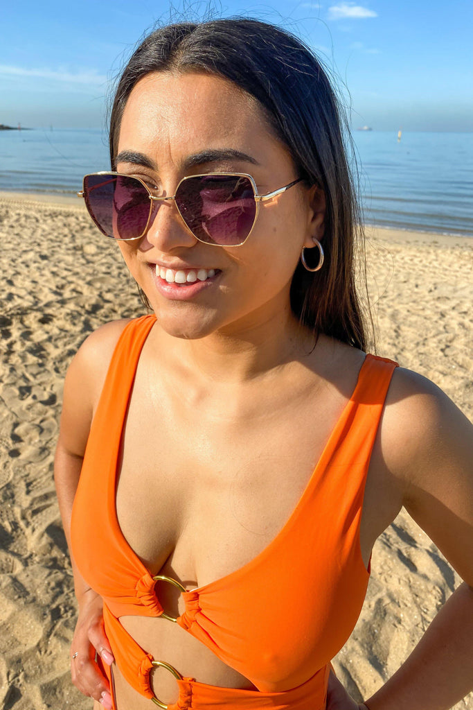 Pink Lens Sunglasses